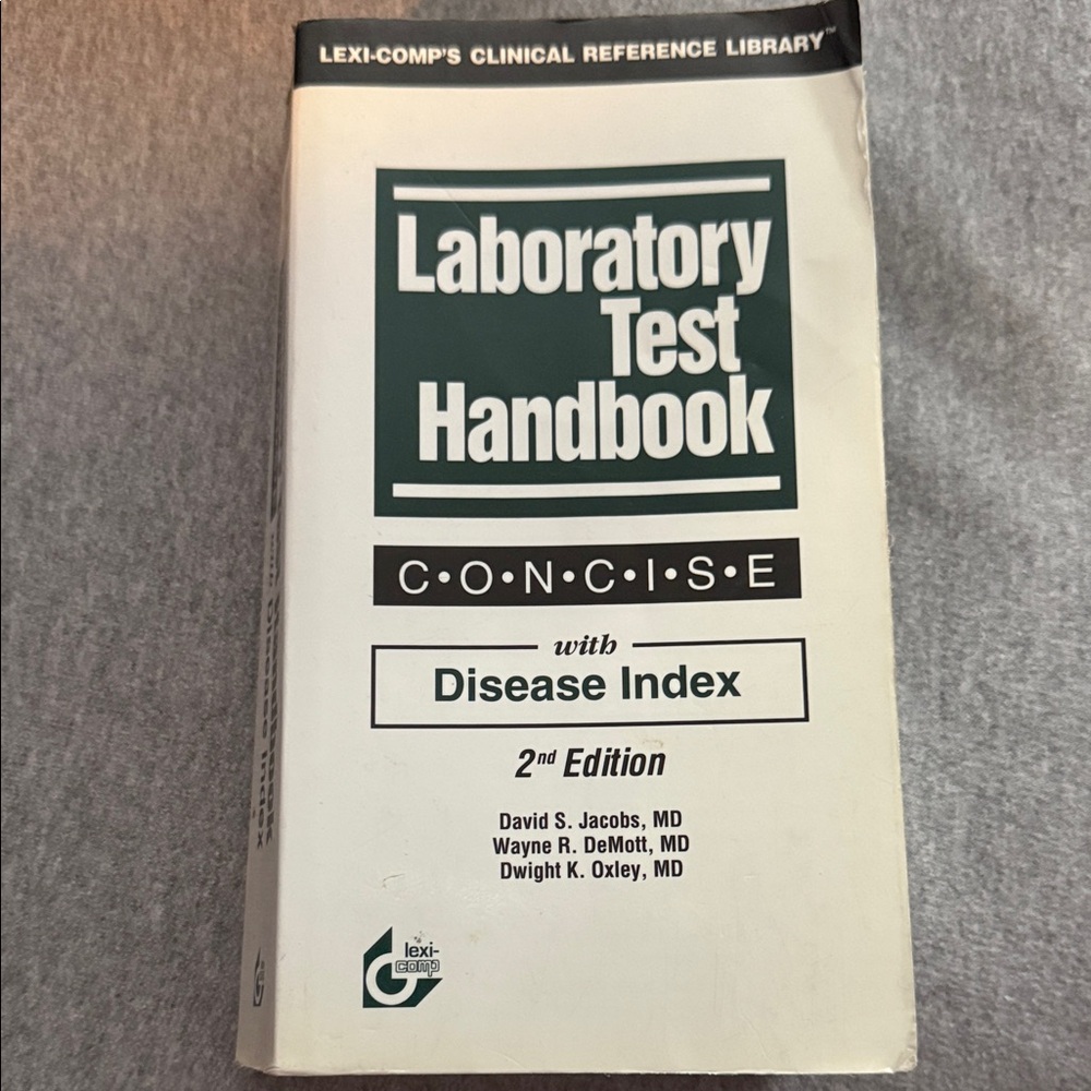 Laboratory Test Handbook with Disease Index